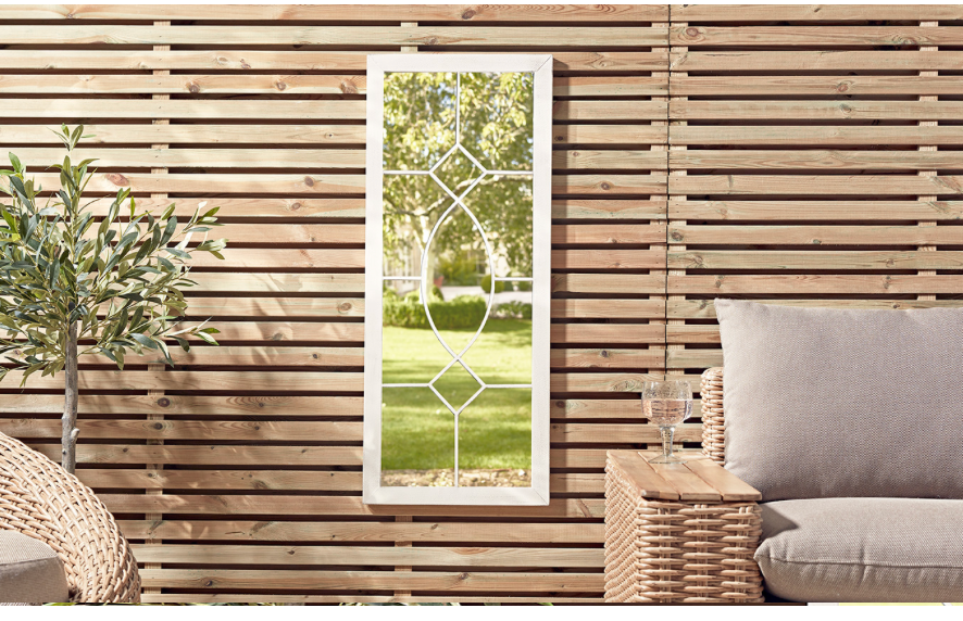 DECORATIVE RECTANGULAR OUTDOOR MIRROR