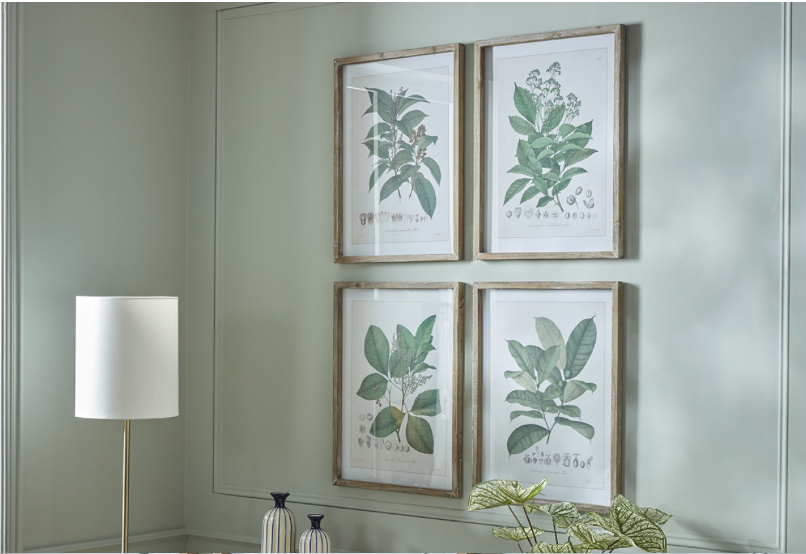 SET OF 4 PERENNIAL HERBS WITH WOOD FRAME
